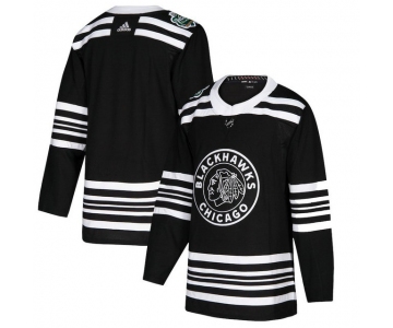 Men's Chicago Blackhawks blank adidas 2019 Winter Classic Authentic Custom Black Jersey