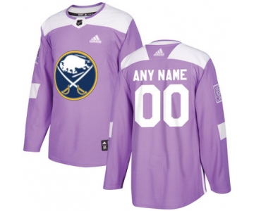 Men's Buffalo Sabres Purple Pink Custom Adidas Hockey Fights Cancer Practice Jersey