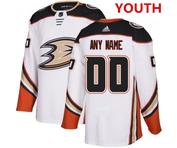 Youth Anaheim Ducks adidas White Authentic Custom Jersey