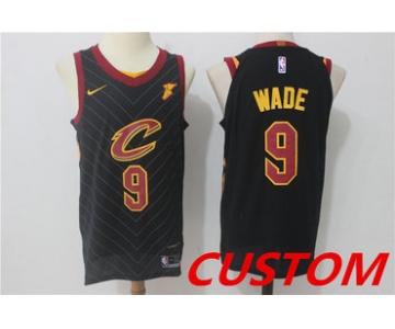 Custom Men's Cleveland Cavaliers Black 2017-2018 Nike Swingman Stitched NBA Jersey