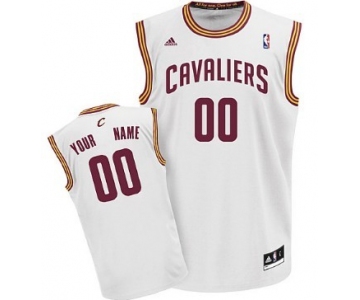 Mens Cleveland Cavaliers Customized White Jersey