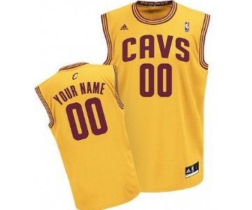 Mens Cleveland Cavaliers Customized Yellow Jersey