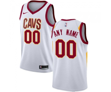 Men's Nike Cleveland Cavaliers Customized Authentic White Home NBA Association Edition Jersey
