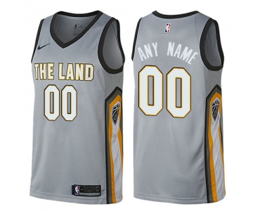 Men's Nike Cleveland Cavaliers Customized Swingman Gray NBA City Edition Jersey