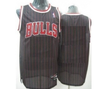 Kids Chicago Bulls Customized Black Pinstripe Jersey