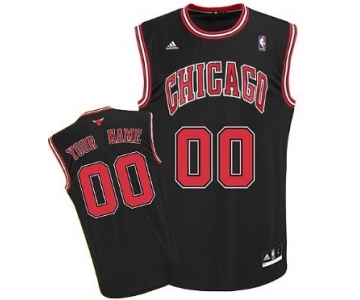 Mens Chicago Bulls Customized Black Jersey