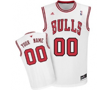 Mens Chicago Bulls Customized White Jersey