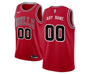Men's Chicago Bulls Nike Red Swingman Custom Icon Edition Jersey