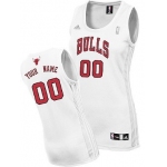 Womens Chicago Bulls Customized White Jersey