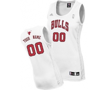 Womens Chicago Bulls Customized White Jersey