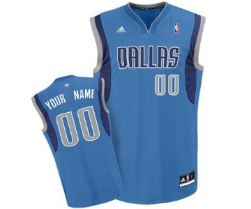 Mens Dallas Mavericks Customized Light Blue Jersey