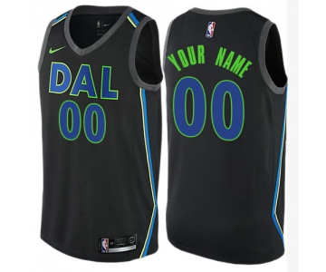 Men's Nike Dallas Mavericks Customized Authentic Black NBA City Edition Jersey