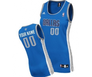 Womens Dallas Mavericks Customized Light Blue Jersey