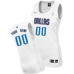 Womens Dallas Mavericks Customized White Jersey