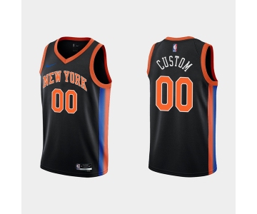 Men's New York Knicks Active Custom 2022-23 Black City Edition Stitched Basketball Jersey