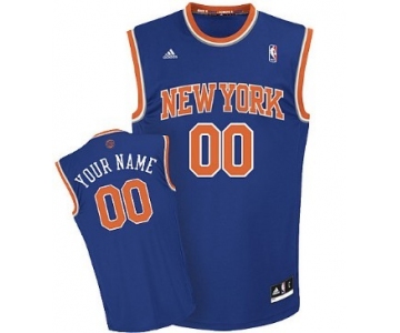 Mens New York Knicks Customized Blue Jersey