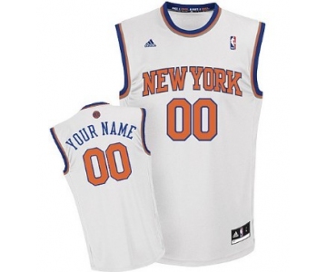 Mens New York Knicks Customized White Jersey