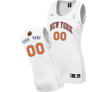 Womens New York Knicks Customized White Jersey