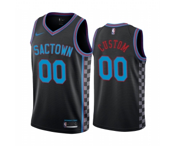 Men's Nike Kings Custom Personalized Black NBA Swingman 2020-21 City Edition Jersey