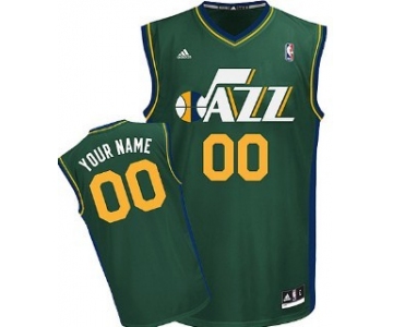 Kids Utah Jazz Customized Green Jersey