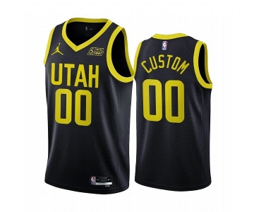 Men's Utah Jazz Customized 2022-23 Black Association Edition Stitched Basketball Jersey