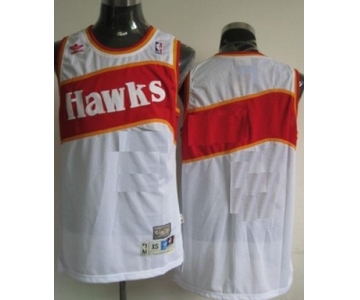 Mens Atlanta Hawks Customized White Throwback Jersey