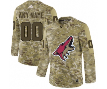 Arizona Coyotes Camo Men's Customized Adidas Jersey