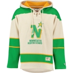 Minnesota North Stars Cream Men's Customized Hooded Sweatshirt