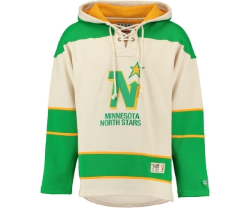 Minnesota North Stars Cream Men's Customized Hooded Sweatshirt