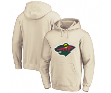 Minnesota Wild Cream Men's Customized All Stitched Pullover Hoodie