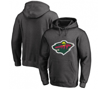 Minnesota Wild Dark Gray Men's Customized All Stitched Pullover Hoodie