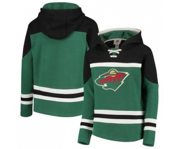 Minnesota Wild Green Men's Customized All Stitched Hooded Sweatshirt