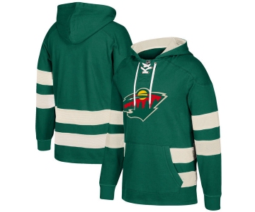 NHL Minnesota Wild Green Men's Customized All Stitched Hooded Sweatshirt