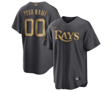 Men's Tampa Bay Rays Active Player Custom Charcoal 2022 All-Star Cool Base Stitched Baseball Jersey