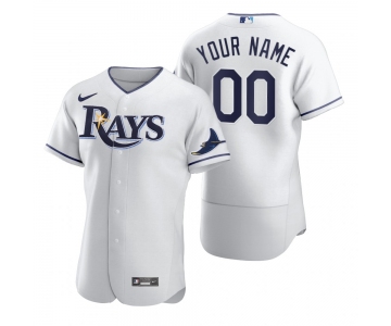 Men's Tampa Bay Rays Custom Nike White 2020 Stitched MLB Flex Base Jersey