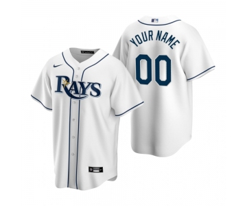 Men's Tampa Bay Rays Custom Nike White Stitched MLB Cool Base Home Jersey