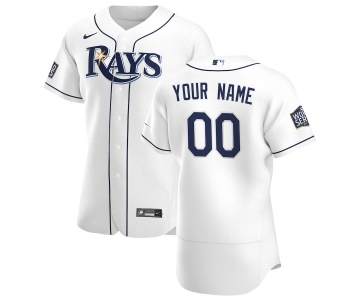 Tampa Bay Rays Custom Men's Nike White Home 2020 World Series Bound Authentic Player MLB Jersey