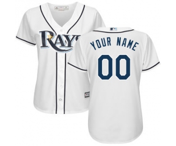 Women's Tampa Bay Rays Majestic White Home Cool Base Custom Jersey