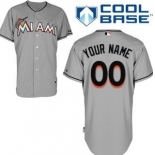 Kids' Miami Marlins Customized Gray Jersey