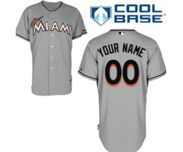 Kids' Miami Marlins Customized Gray Jersey