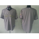 Kids' Miami Marlins Customized Gray With Camo Jersey