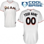 Kids' Miami Marlins Customized White Jersey