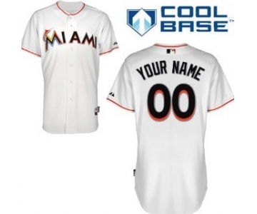 Kids' Miami Marlins Customized White Jersey