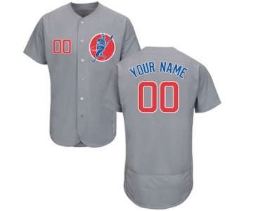 Cubs Gray Men's Customized Flexbase New Design Jersey