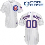 Kids' Chicago Cubs Customized White Pinstripe Jersey