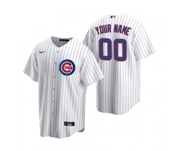 Men's Chicago Cubs Custom Nike White Stitched MLB Cool Base Home Jersey