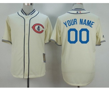 Men's Chicago Cubs Customized 1929 Turn Back The Clock Cream Jersey