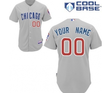 Men's Chicago Cubs Customized Gray Jersey