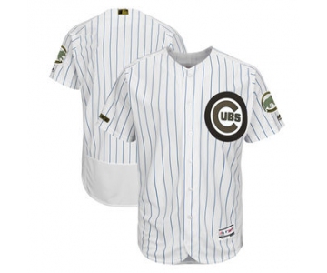 Men's Chicago Cubs Majestic White 2018 Memorial Day Authentic Collection Flex Base Team Custom Jersey