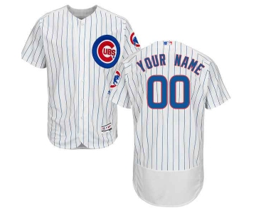 Mens Chicago Cubs White Customized Flexbase Majestic MLB Collection Jersey